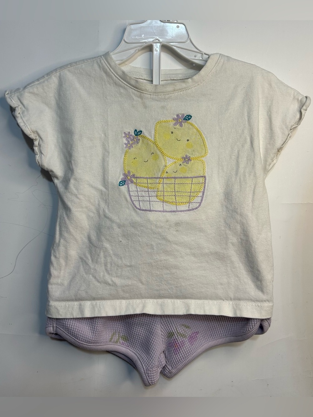 Carter's Lemon & Floral Shirt & Short Set 24M